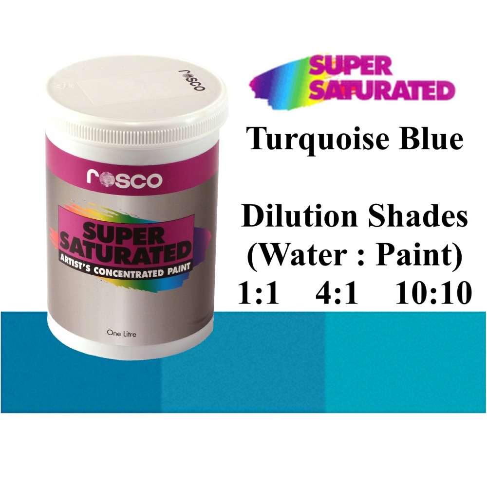 1l Rosco Super Saturated Turquoise Blue Paint